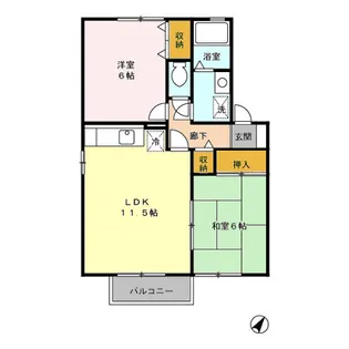 たんぽぽハウス B棟【2階】の間取り