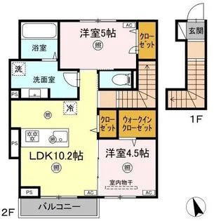 アペゼ OBG【2階】の間取り