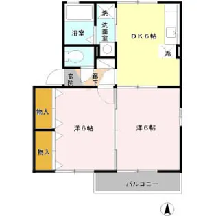 クレール花陵 B棟【2階】の間取り