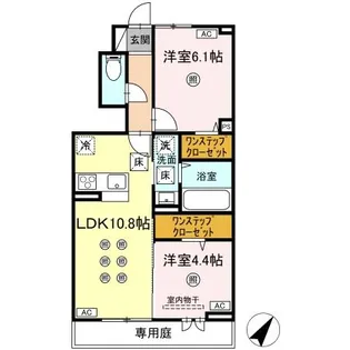 ラ・シャルール コガ【1階】の間取り
