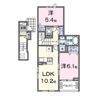 セントラルガーデンハウス【2階】の間取り