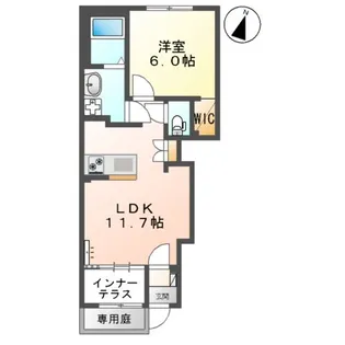 ルミナスカーサ 長嶺東【1階】の間取り