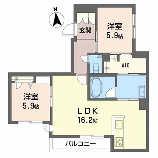 シャーメゾン ヤーティン【2階】の間取り