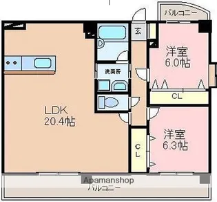 アストレア久和【4階】の間取り
