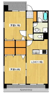 クロノス19蓮台寺【6階】の間取り