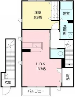 ハナエール C棟【2階】の間取り