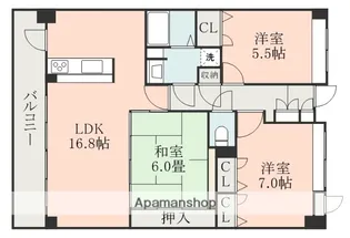 レイクサイドテラス【4階】の間取り