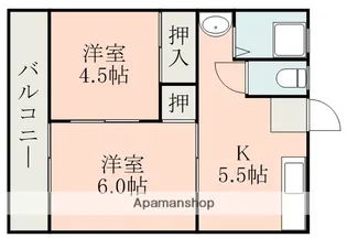 東栄ハイツⅠ【2階】の間取り