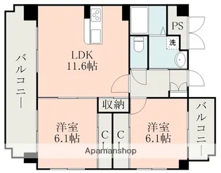 エルフィナ八王寺 A棟【5階】の間取り