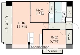 エルフィナ八王寺 B棟【5階】の間取り