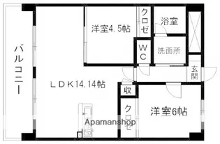 エルフィナ八王寺 C棟【8階】の間取り