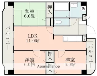ルアールハイツ【3階】の間取り