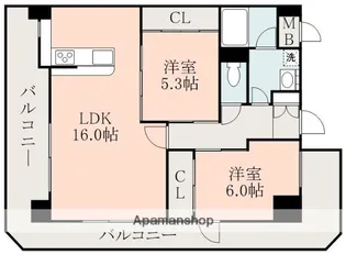 エスタシオーネス【2階】の間取り