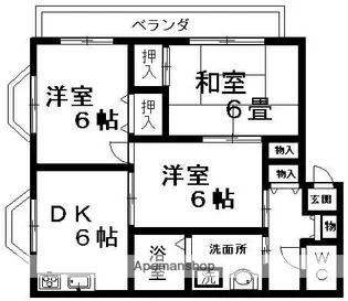 シルクⅡ【102号室】の間取り