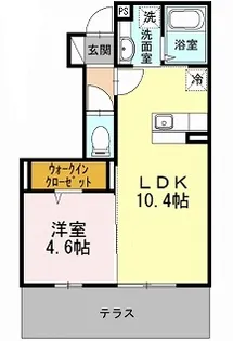 ホワイトリム B棟【1階】の間取り