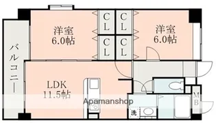 アマランツ菊陽【6階】の間取り