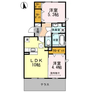 アベニュー花立【1階】の間取り
