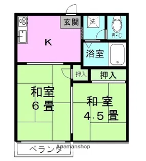 サンハイツ永江【1階】の間取り