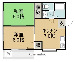 エクシードまつお【1階】の間取り