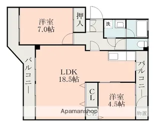 熊本県熊本市南区近見4丁目【アパート】の間取り