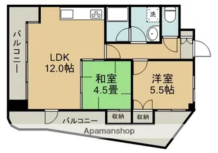 スーブニールシハラ【4階】の間取り