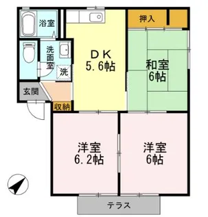 レーベンパレス A棟【101号室】の間取り