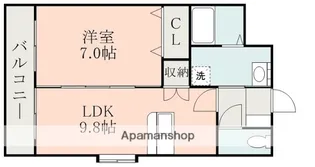 アイディーアル御領【4階】の間取り