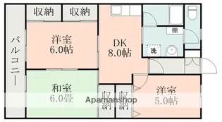 WING COURT B【4階】の間取り