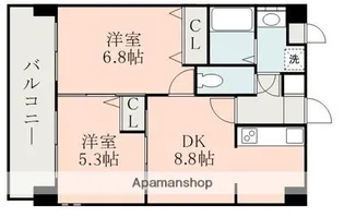 QREST熊大病院前【7階】の間取り