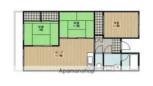 ロイヤルマンション【4階】の間取り