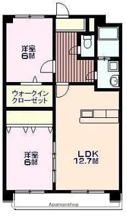 フォレストハイム光の森【2階】の間取り