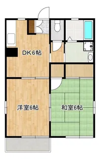 長命ハイム【1階】の間取り