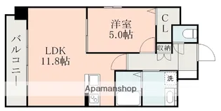 クィーンズくまなん【4階】の間取り