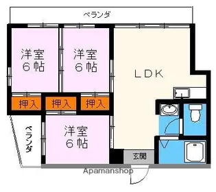 KINGDOM BLD.【3階】の間取り