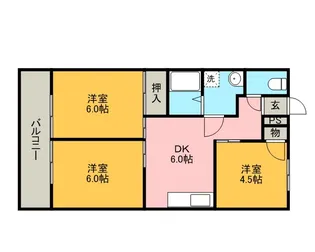 宗野ハイツ【1階】の間取り