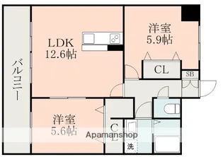 クロノス16月出【4階】の間取り