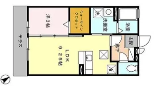 ルミエール須屋Ⅱ【1階】の間取り