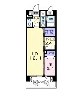 SOL LEVANTE 国府【4階】の間取り
