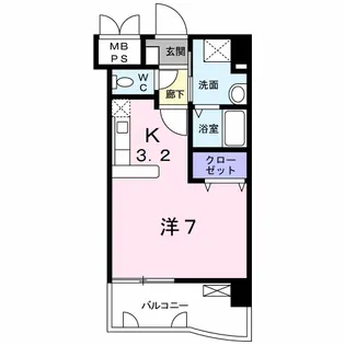 1Kの間取り画像