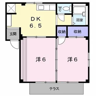 メロディハイツ【1階】の間取り