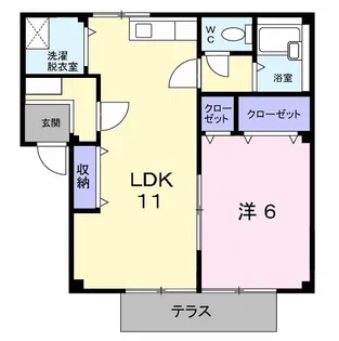 メロディハイツ【1階】の間取り