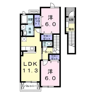 クレバー レンドC【2階】の間取り
