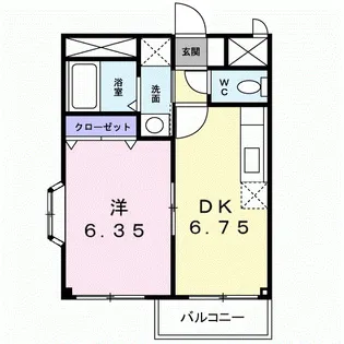 デリジェンテ大窪【2階】の間取り