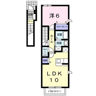 ムーン ヒル 水前寺【2階】の間取り