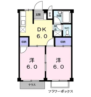 平の上ハイツⅠ【1階】の間取り