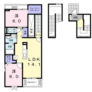 トゥインクル【3階】の間取り