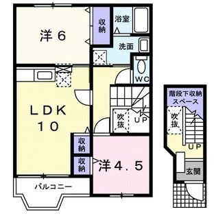 メゾンナカシマⅢB【2階】の間取り