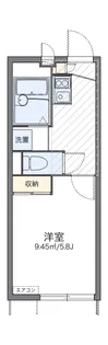 レオパレスコンフォート宇留毛【104号室】の間取り