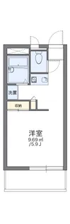 レオパレスオアシス【208号室】の間取り