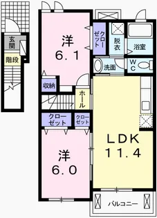 ネオルーラルハウス碇 A【2階】の間取り
